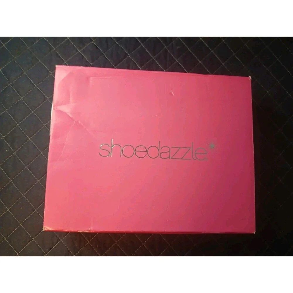 Shoedazzle Rika Silver 8 Block Heel Ankle